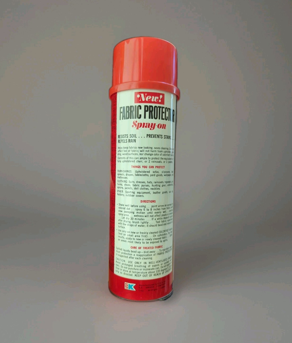Vintage Kmart Fabric Protector Spray 20 Oz Almost Full Prop Grandma’s Pantry