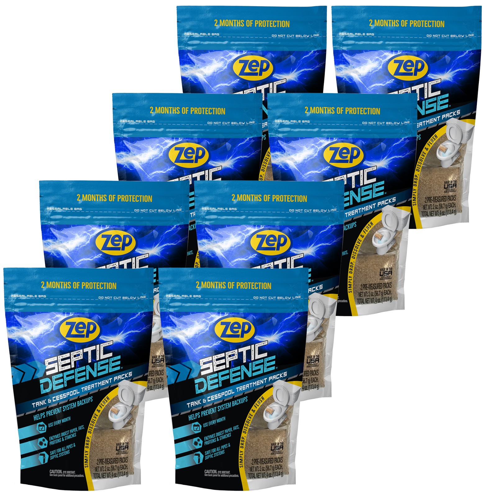 Zep ZSTP6 – 6-pack Concentrated Septic Treatment (Case of 6) Safe For All Septic