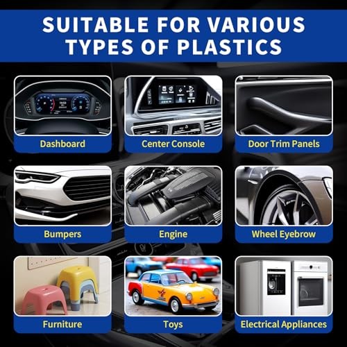 Plastic Restorer for Cars, Restores Faded Plastic, Vinyl, Rubber, Trim,