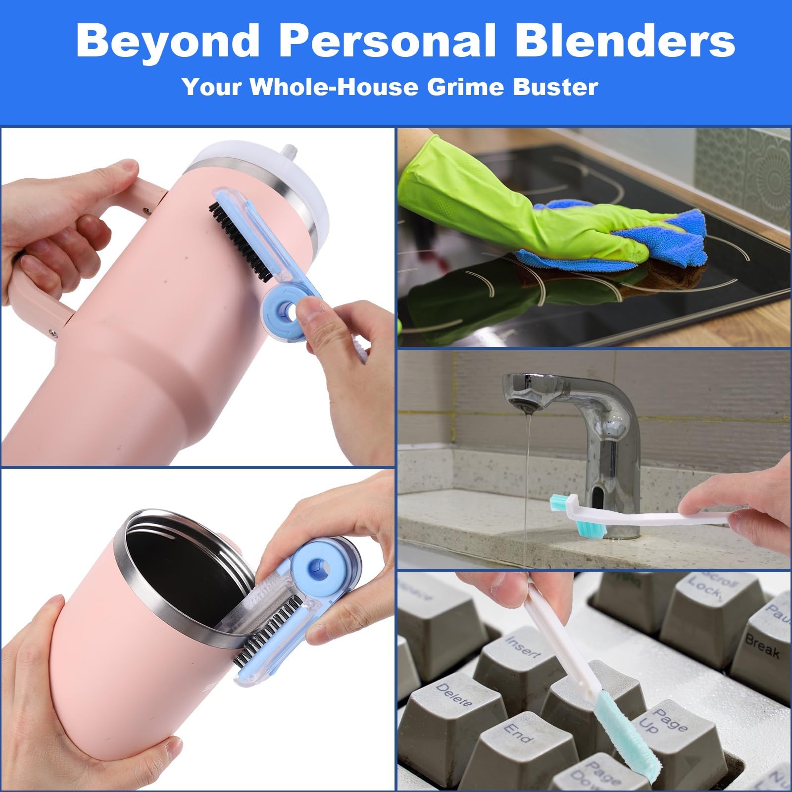 7 Pcs Personal Blender Cleaning Brush Set for Portable/Smoothie/Small/Mini an…