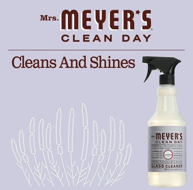 Mrs. Meyer’s Glass & Window Cleaner Lavender, 24 FL OZ (Pack of 6)