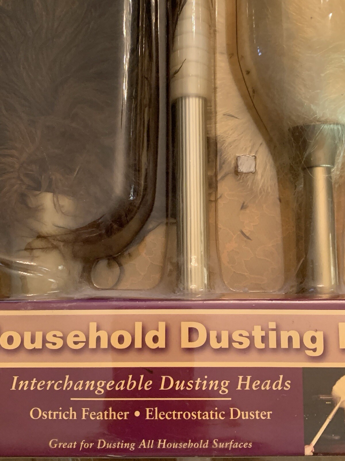 Household Dustings Kit Ostrich feather And Electrostatic duster Extension Pole