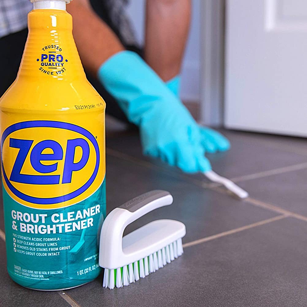 Zep Grout Cleaner and Brightener – 32 oz (Case of 12) ZU104632 – Make Grout Look