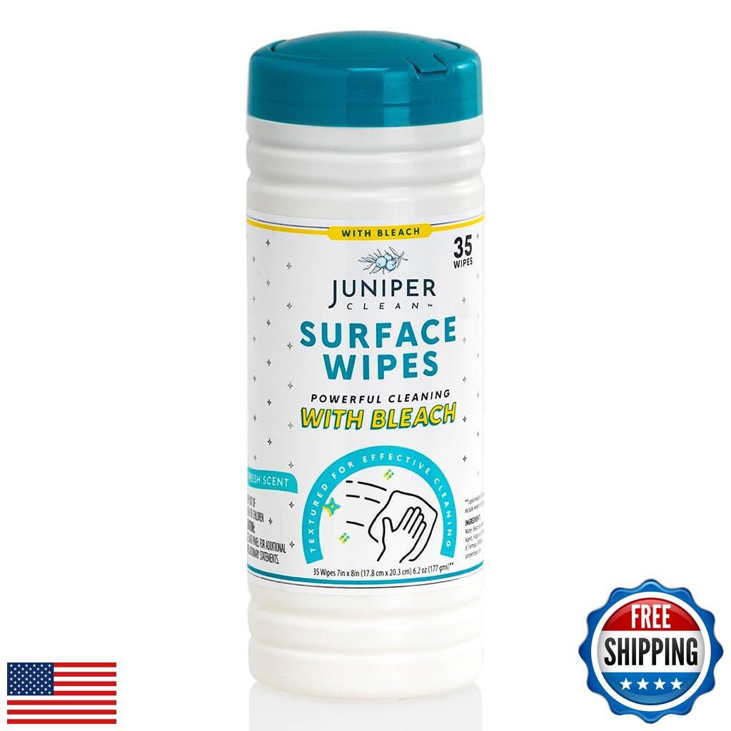Juniper CLEAN 1 Pack Surface Cleaning Wipes with Bleach, All-Purpose Cleaner