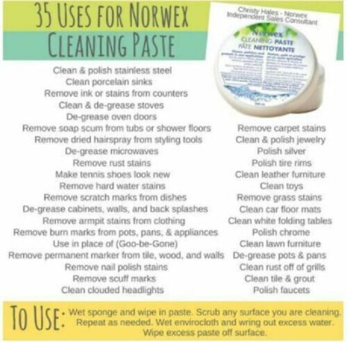 Norwex Cleaning Paste 200ml 6.76 OZ Stain Removal, Cleans Dirt & Polish