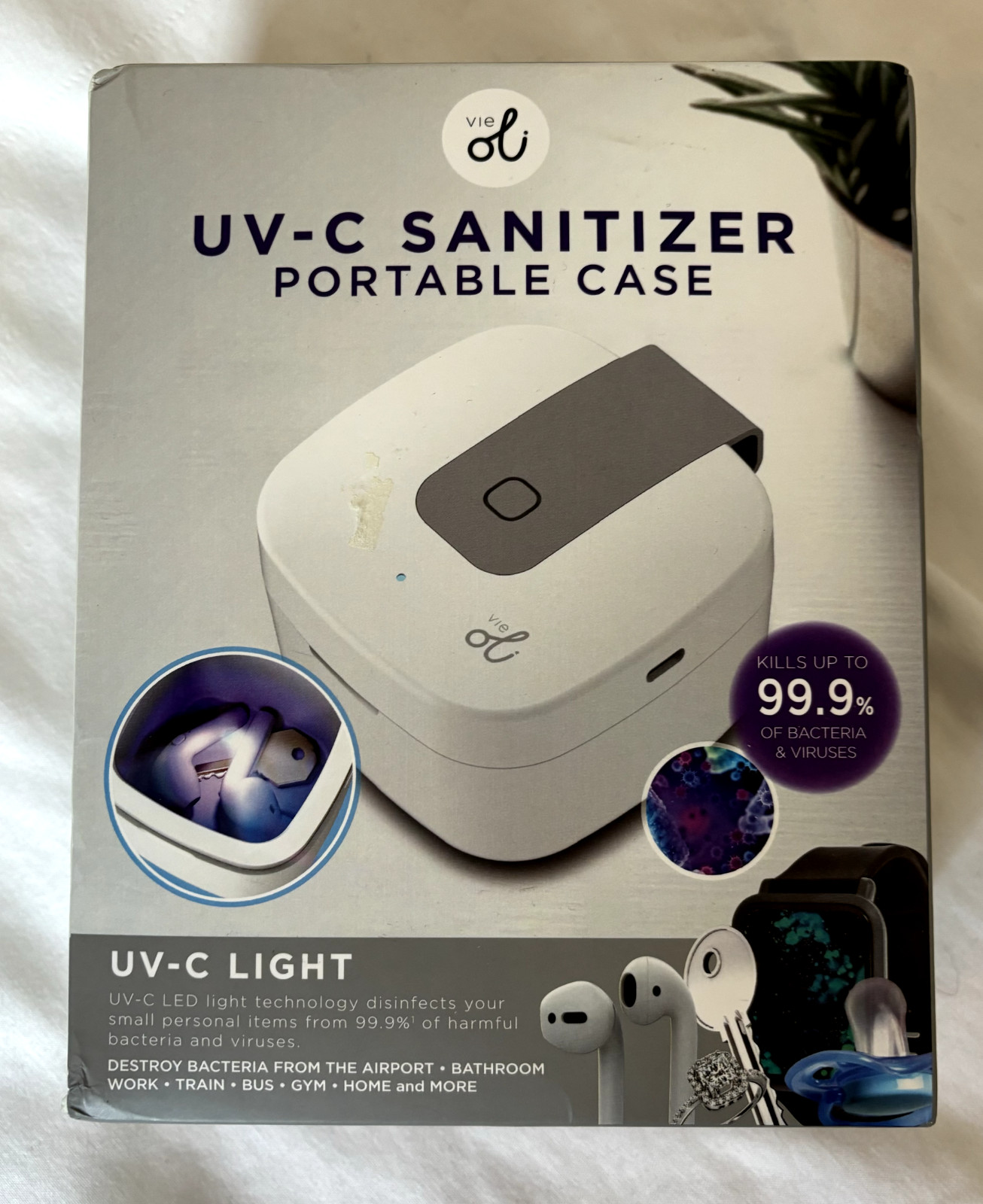 UV-C Light Sanitizer Vie Oli Portable Case NIB Sterilizer Disinfector
