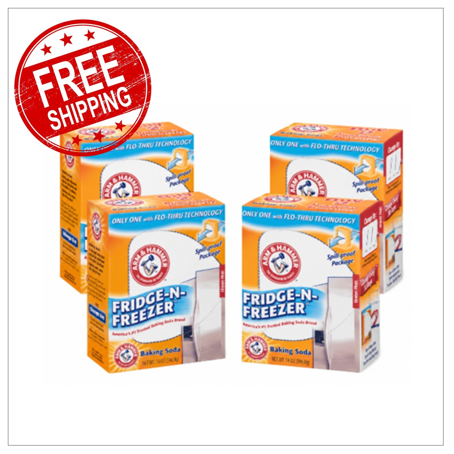 14 oz. Baking Soda Fridge-N-Freezer Odor Absorber (4-Pack)