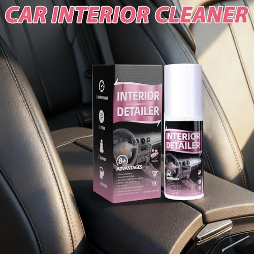 2Pcs Car Interior Cleaner Spray – Deep Clean, Polish Rubber, Plastic, Leather
