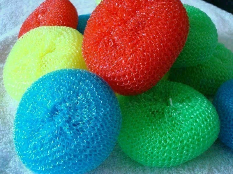 Dish Pot Pan Plastic Mesh Scouring Washing Cleaning Scrubber multicolor 10pack