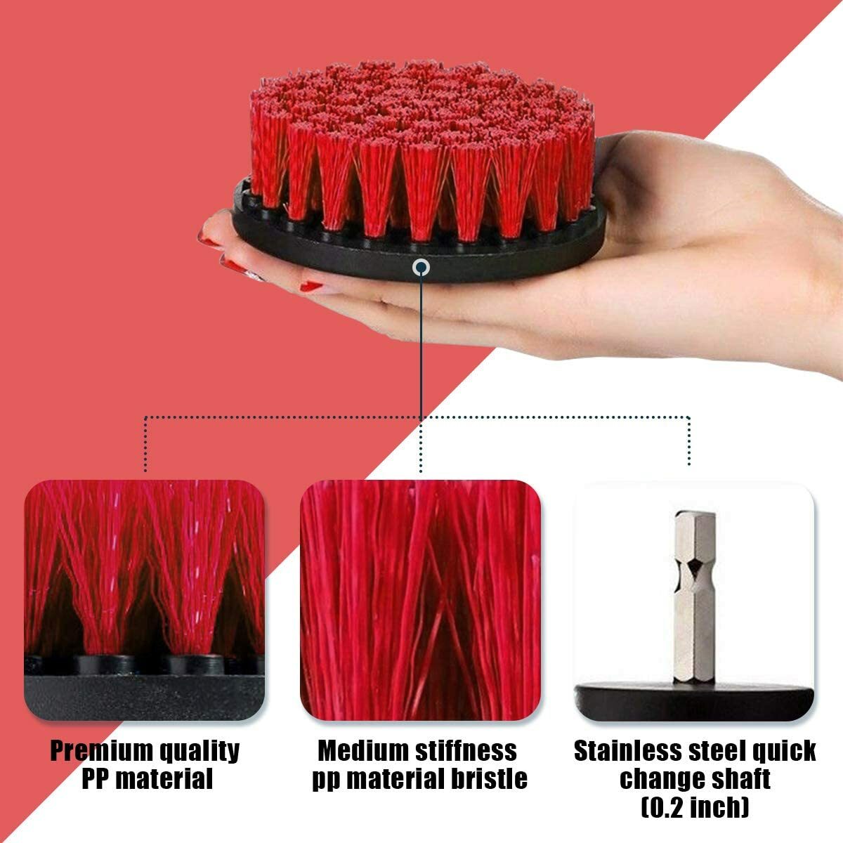14PCS Drill Brush Attachment Set Power Scrubber Scrub Polishing Buffing Pads Kit