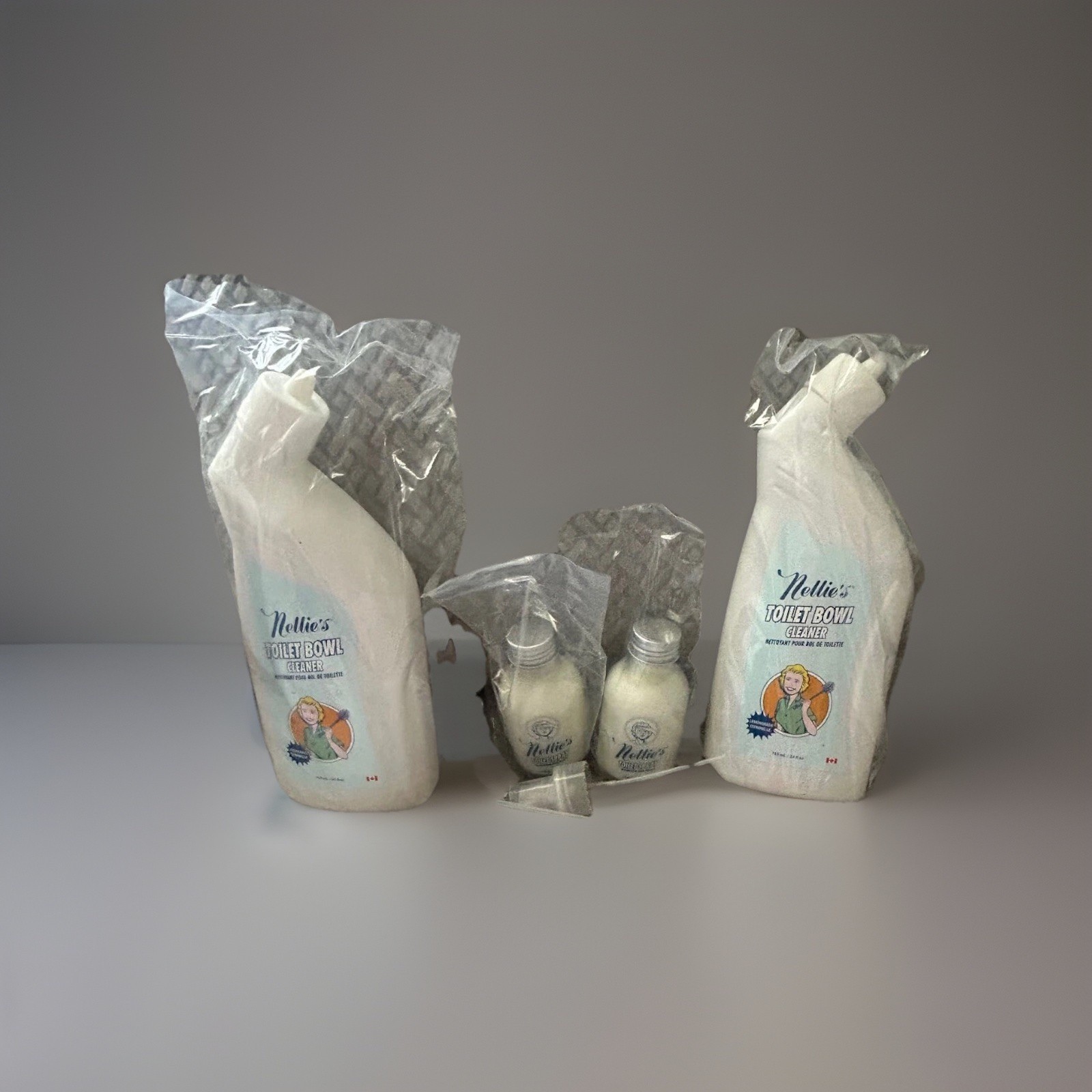 Nellie’s Toilet Bowl Cleaner 24 oz. and Toilet Spray 3.38 oz 4 Piece Set Sealed