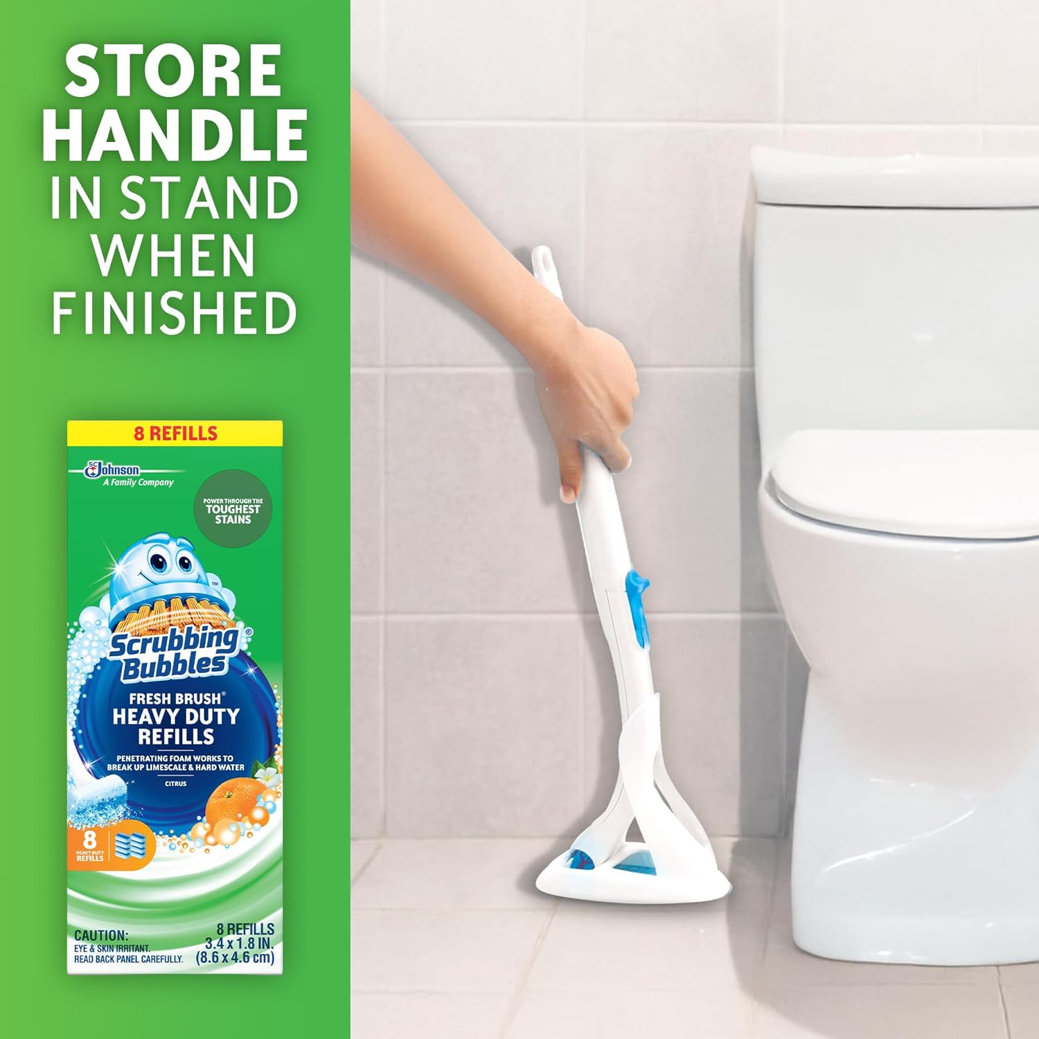Scrubbing Bubbles Toilet Bowl Wand Cleaner Refills, Fresh Brush Heavy Duty Clean