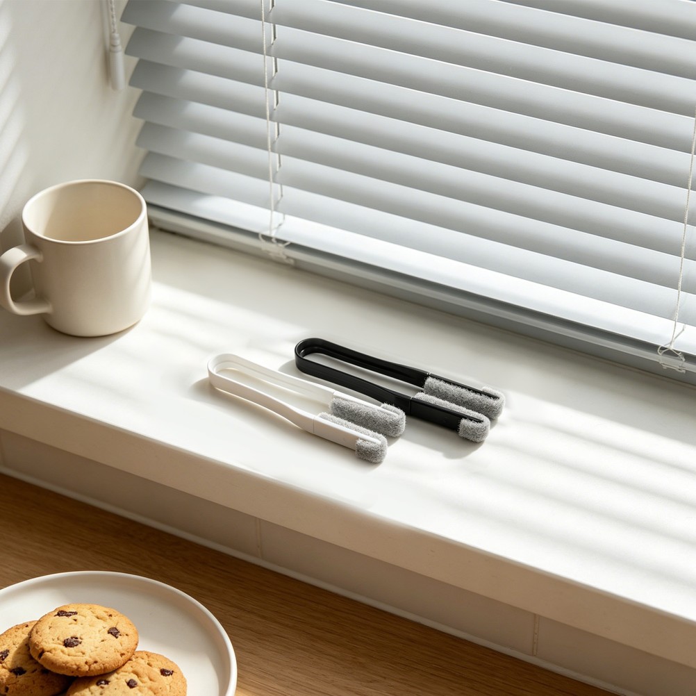 2Set Durable Blinds Cleaner Tool with Flexible Handle for Window Shutters