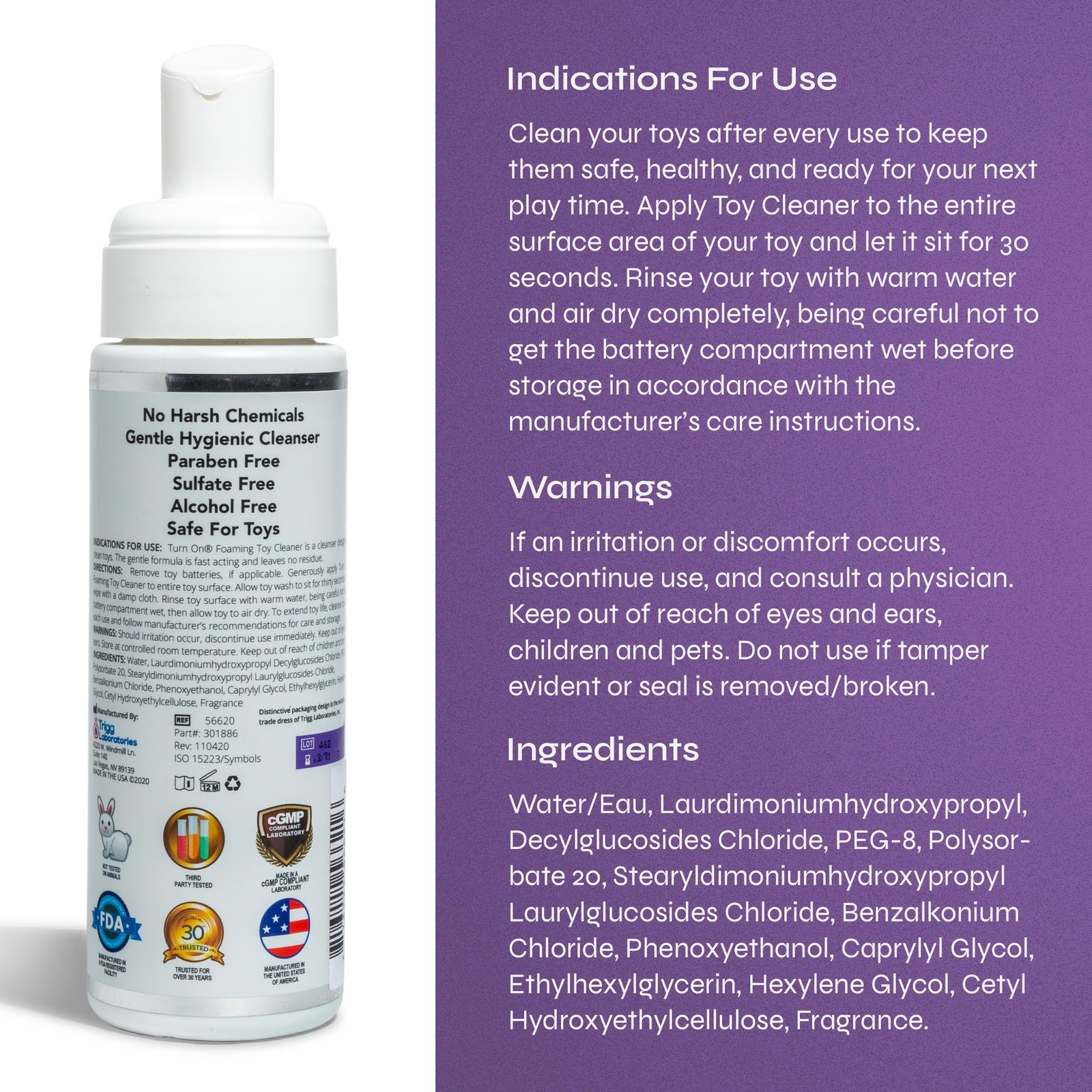 Hygienic Foaming Cleaner, 7.5 Ounce All Purpose Alcohol Gentle Cleansing Spra…