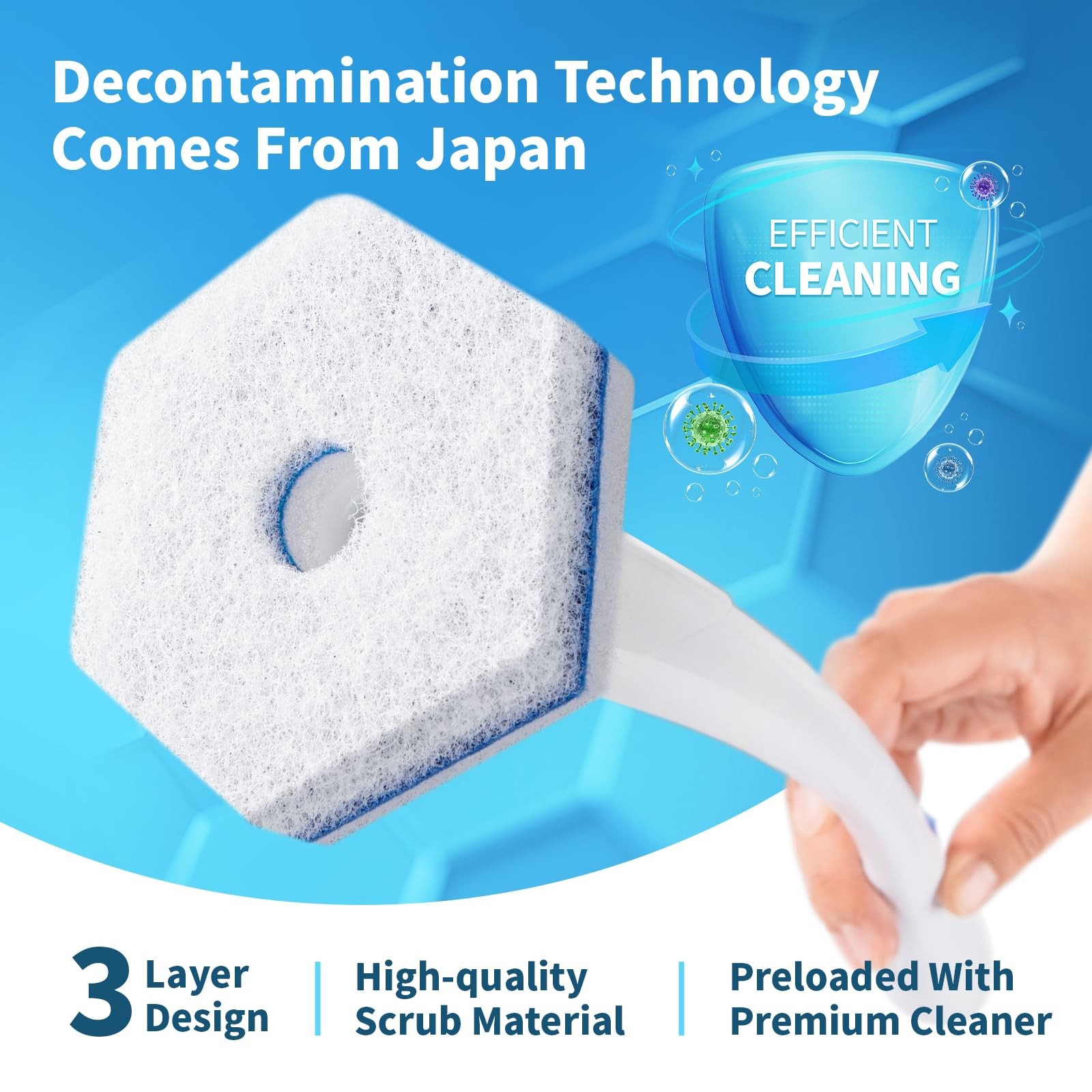 Compatible with Clorox Toilet Wand – Disposable Toilet Brush Head Refills (20 Co