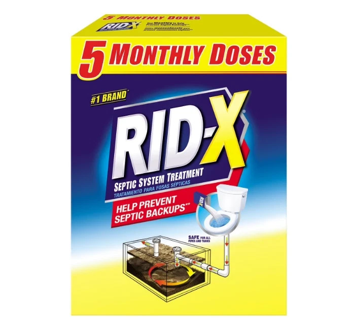 RID-X Septic Treatment, 5 Month Supply Of Powder, (49 oz.) Free Shipping RiDx