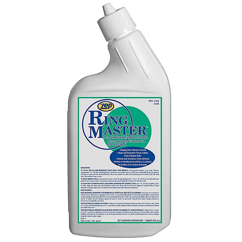 Zep Ring Master All-Purpose Bathroom Cleaner – 32 oz (Case of 12) 184611 – For