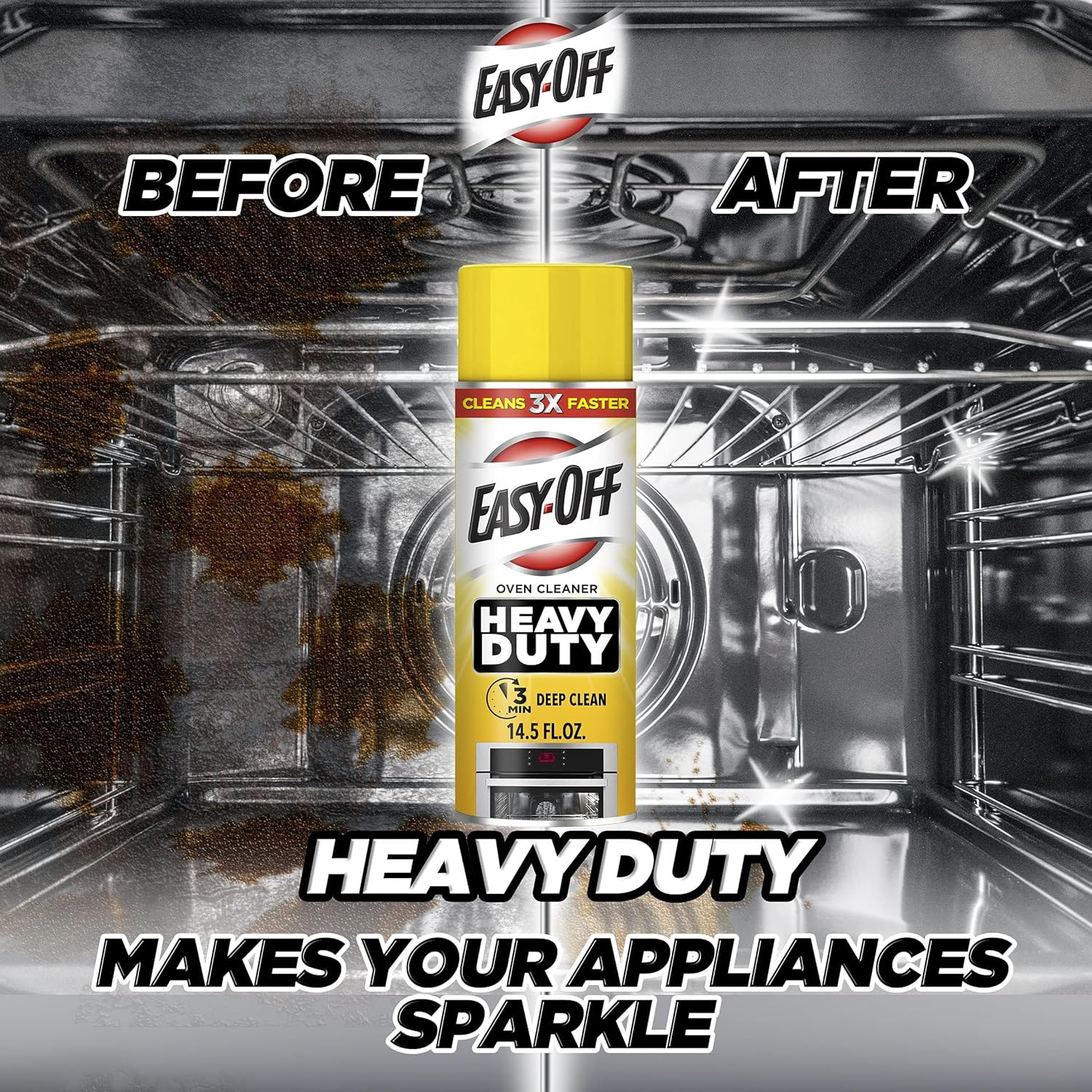 Heavy Duty Oven Cleaner, Destroys Tough Burnt on Food and Grease, Lemon Scent, 1