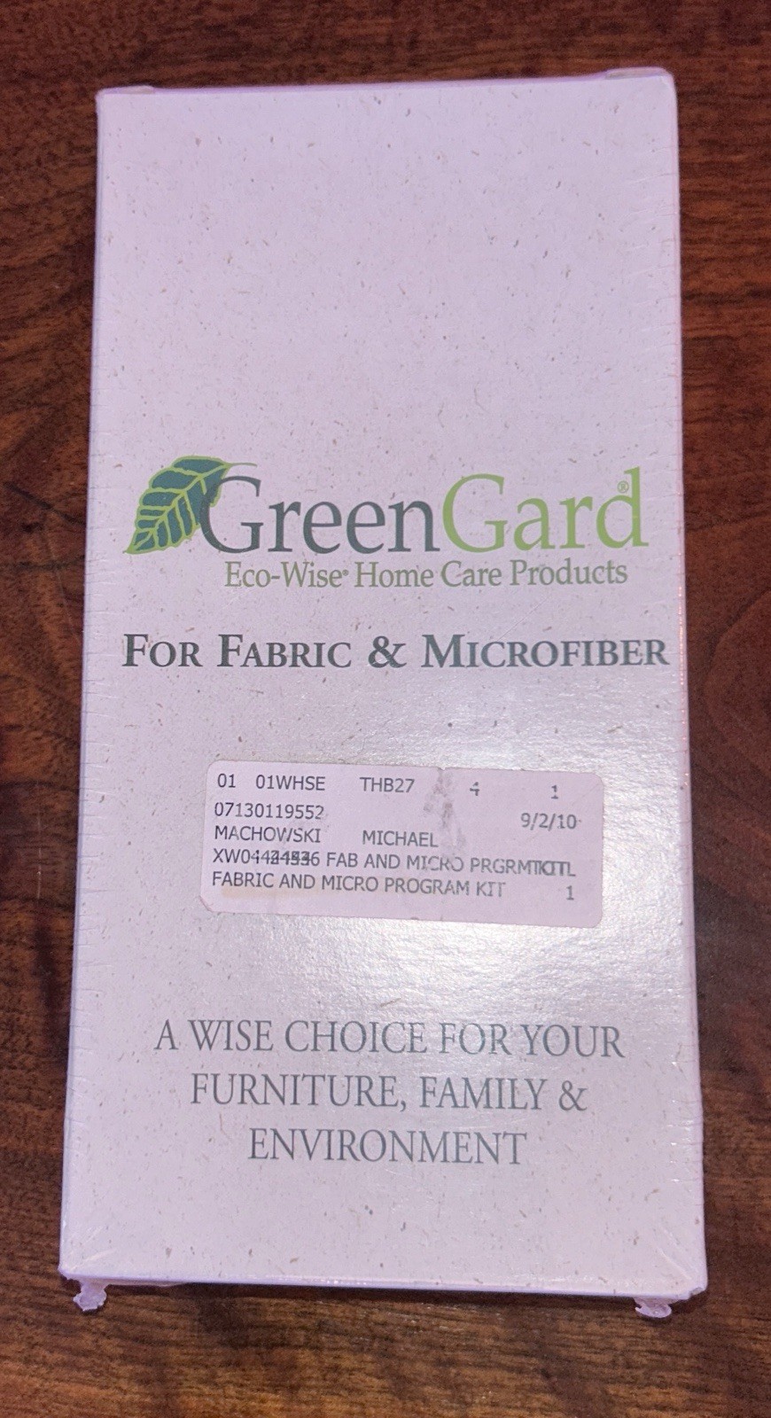 Green Gard Eco-Wise Home Care Furniture Fabric & Microfiber Cleaner New Sealed