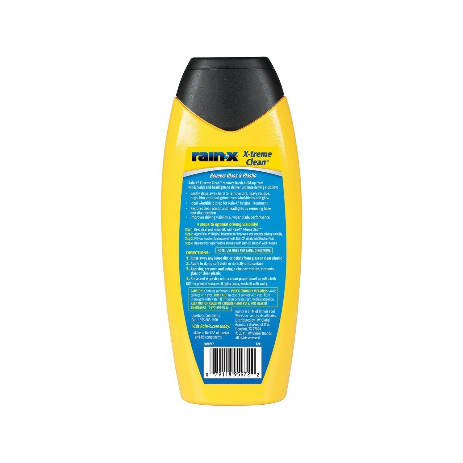 X-treme Clean 12oz Glass Cleaner for Windshields and Headlights Streak Free