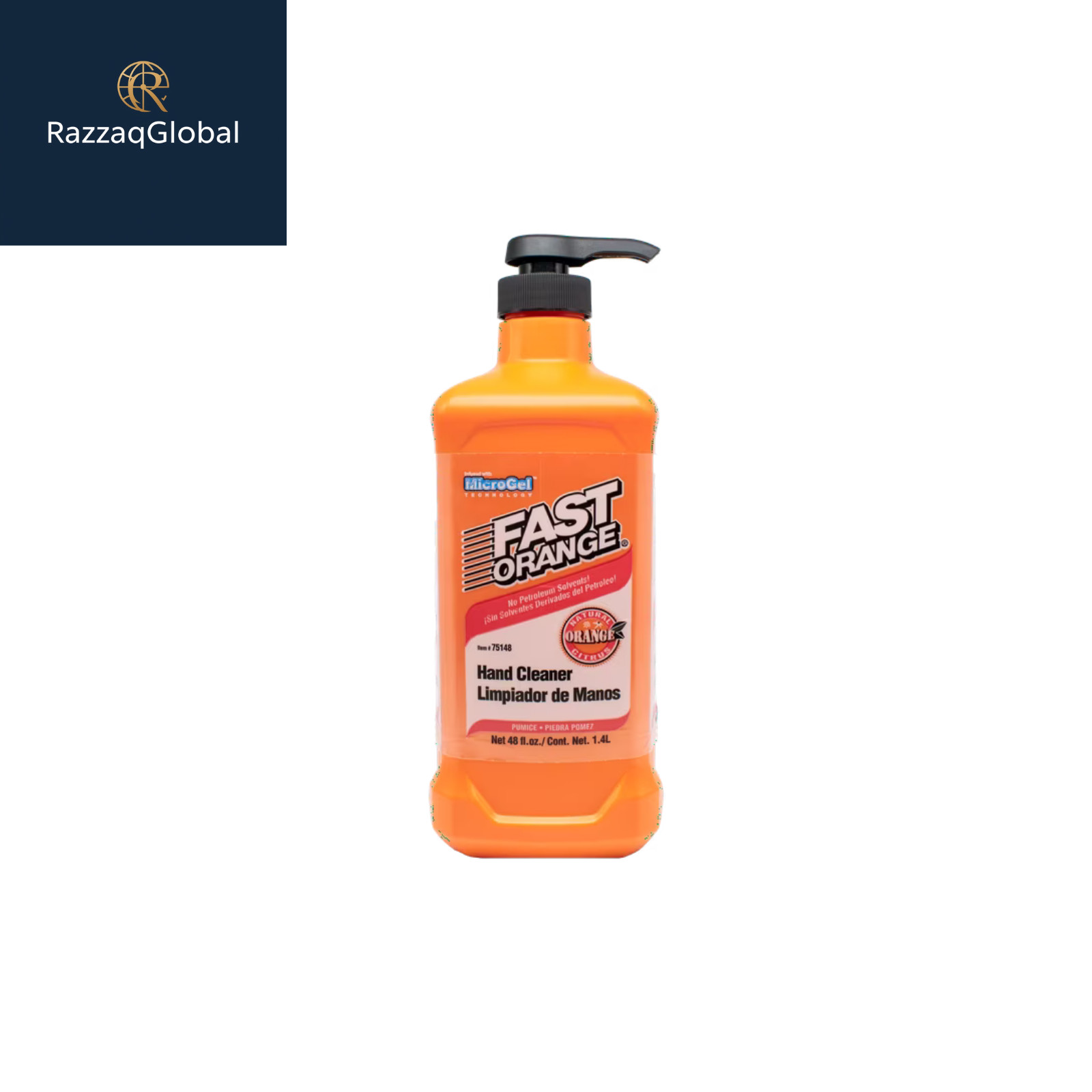 Permatex Fast Orange Pumice Hand Cleaner, 48oz Orange Scent
