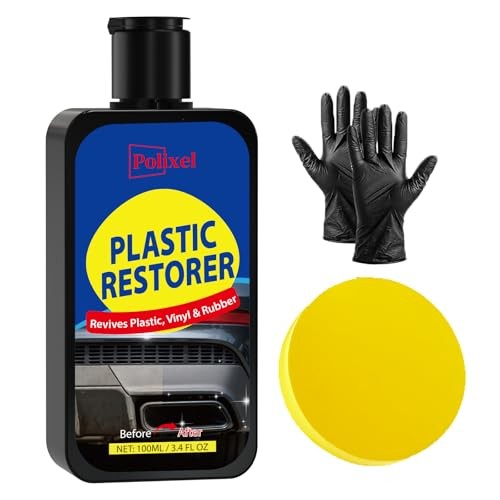 Plastic Restorer for Cars, Restores Faded Plastic, Vinyl, Rubber, Trim,