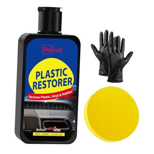 Plastic Restorer for Cars, Restores Faded Plastic, Vinyl, Rubber, Trim,