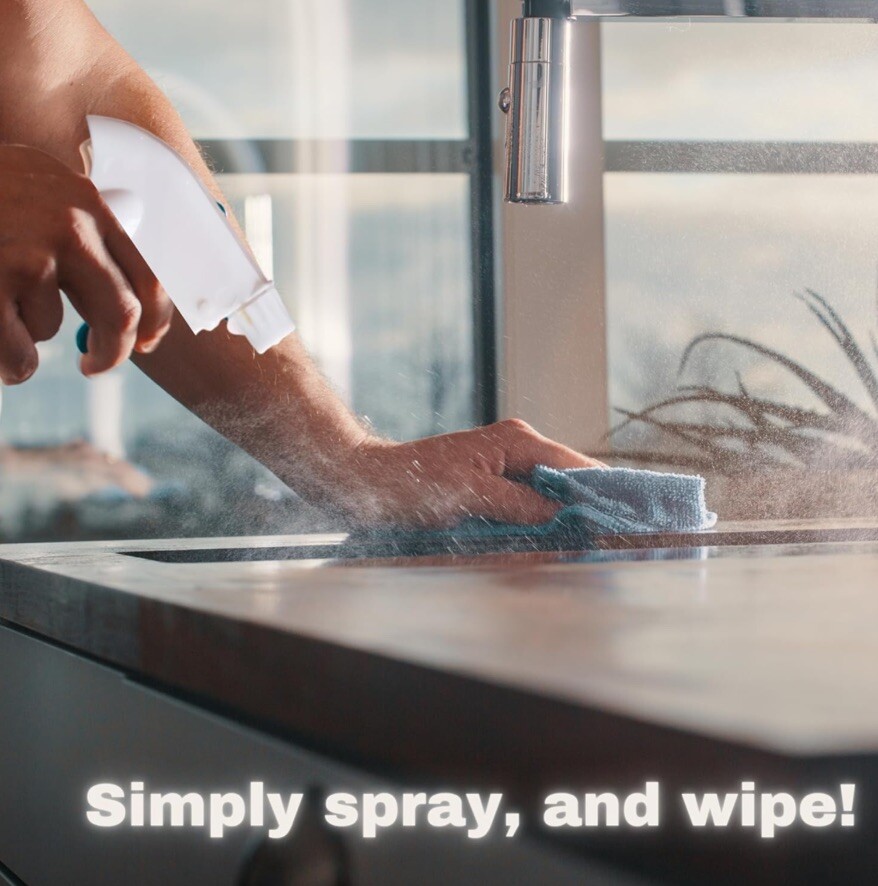 Daily Spray & Shine Quartz Countertop Cleaner & Polish~UV Anti-Fade~32oz