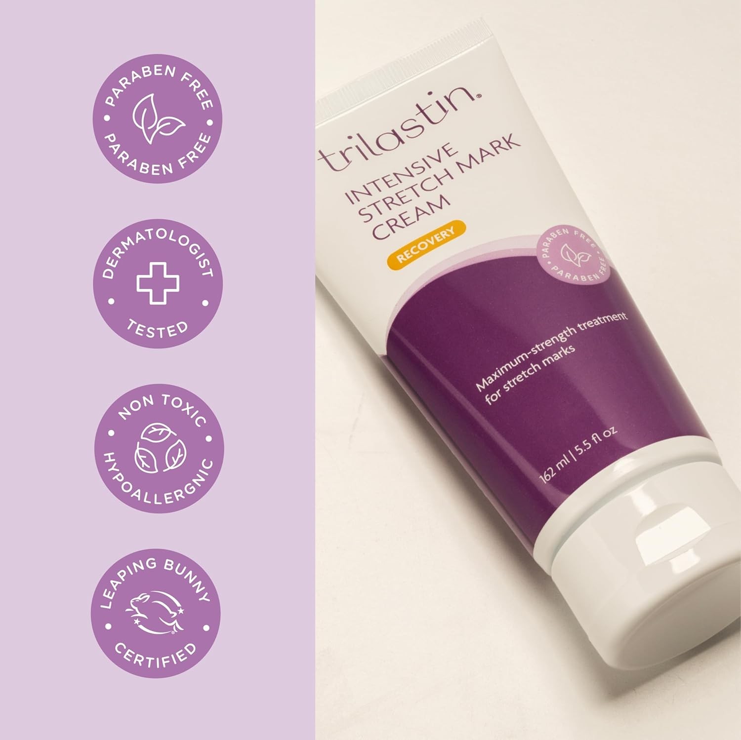 TriLASTIN Stretch Mark Cream ?C Collagen & Elastin Support Body Cream with Niac