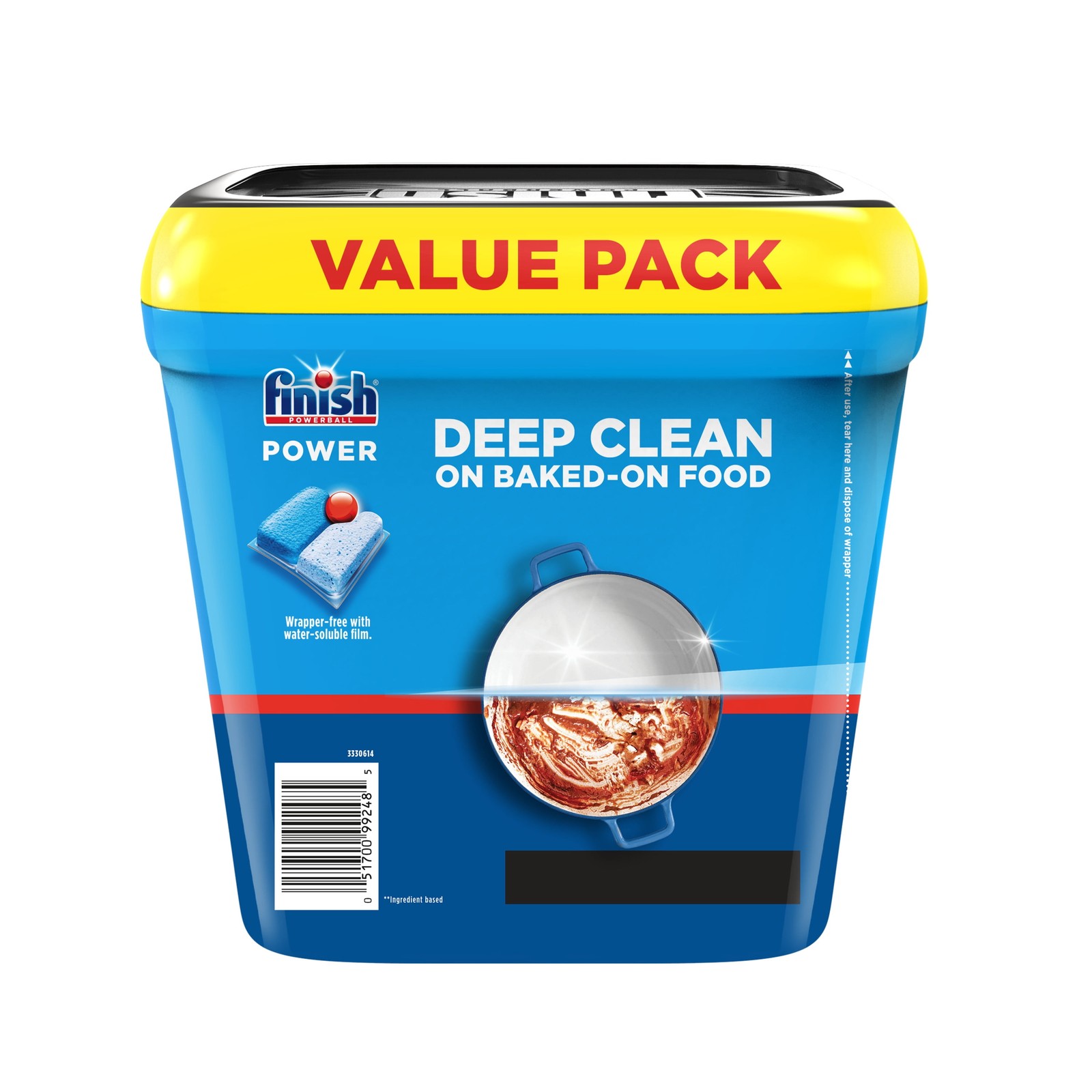 Finish Power Dishwasher Pods – No Pre-Rinse, Deep Clean, 84 Count