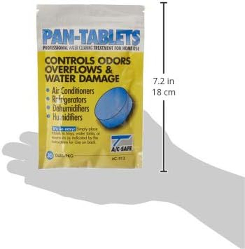 AC-Safe Tablets Cleans Scum Drain Pans and Humidifiers 30 Count (1 Pack) Blue