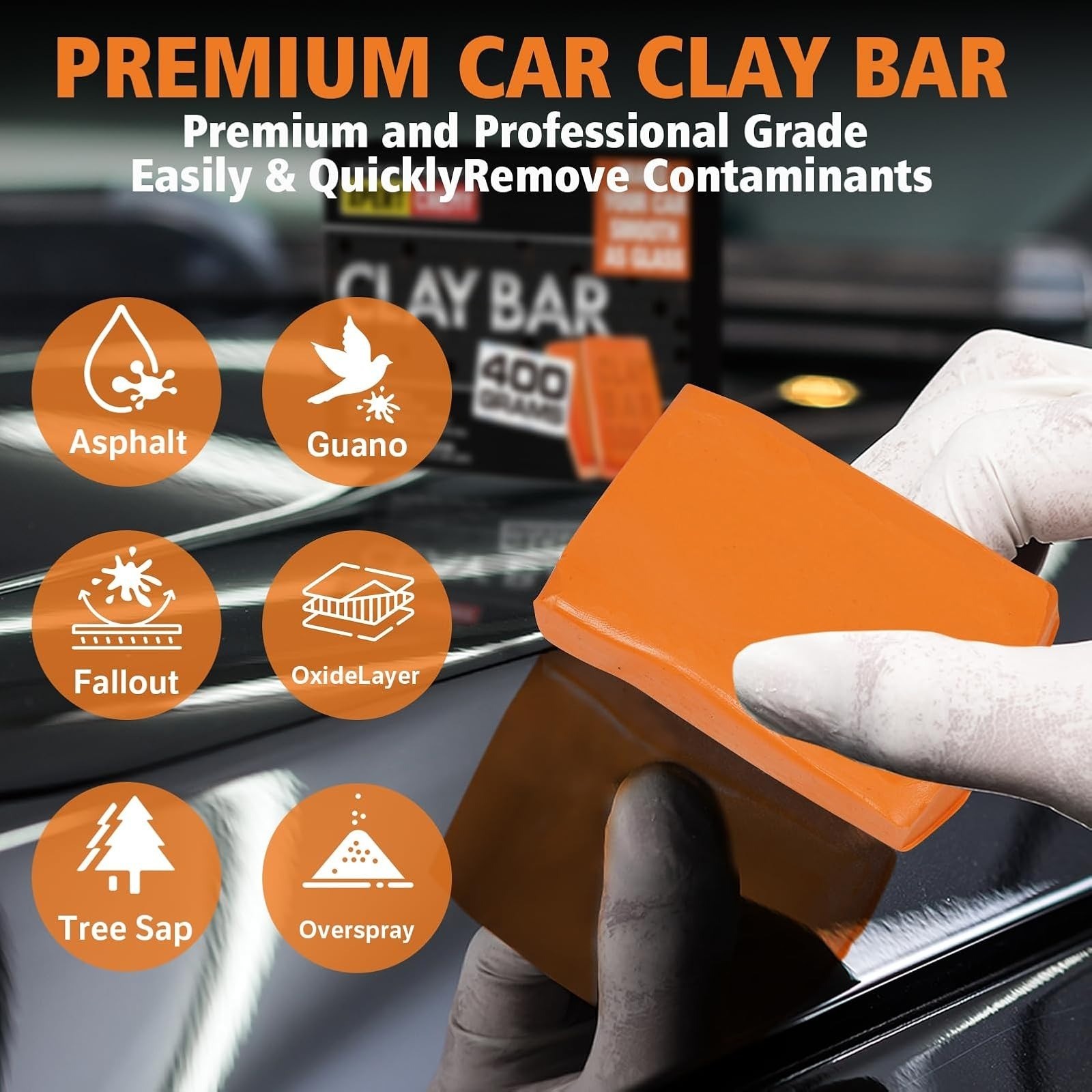 XPERTCHEMY Car Clay Bar Cleaner Kit – 4 Pack 400g No Scratch