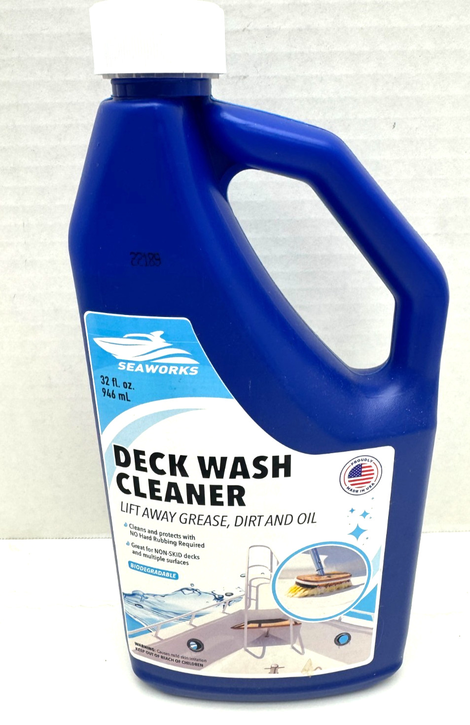 Biodegradable grease/dirt/oil Non Skid Deck all Surface Boat/RV cleaner READ