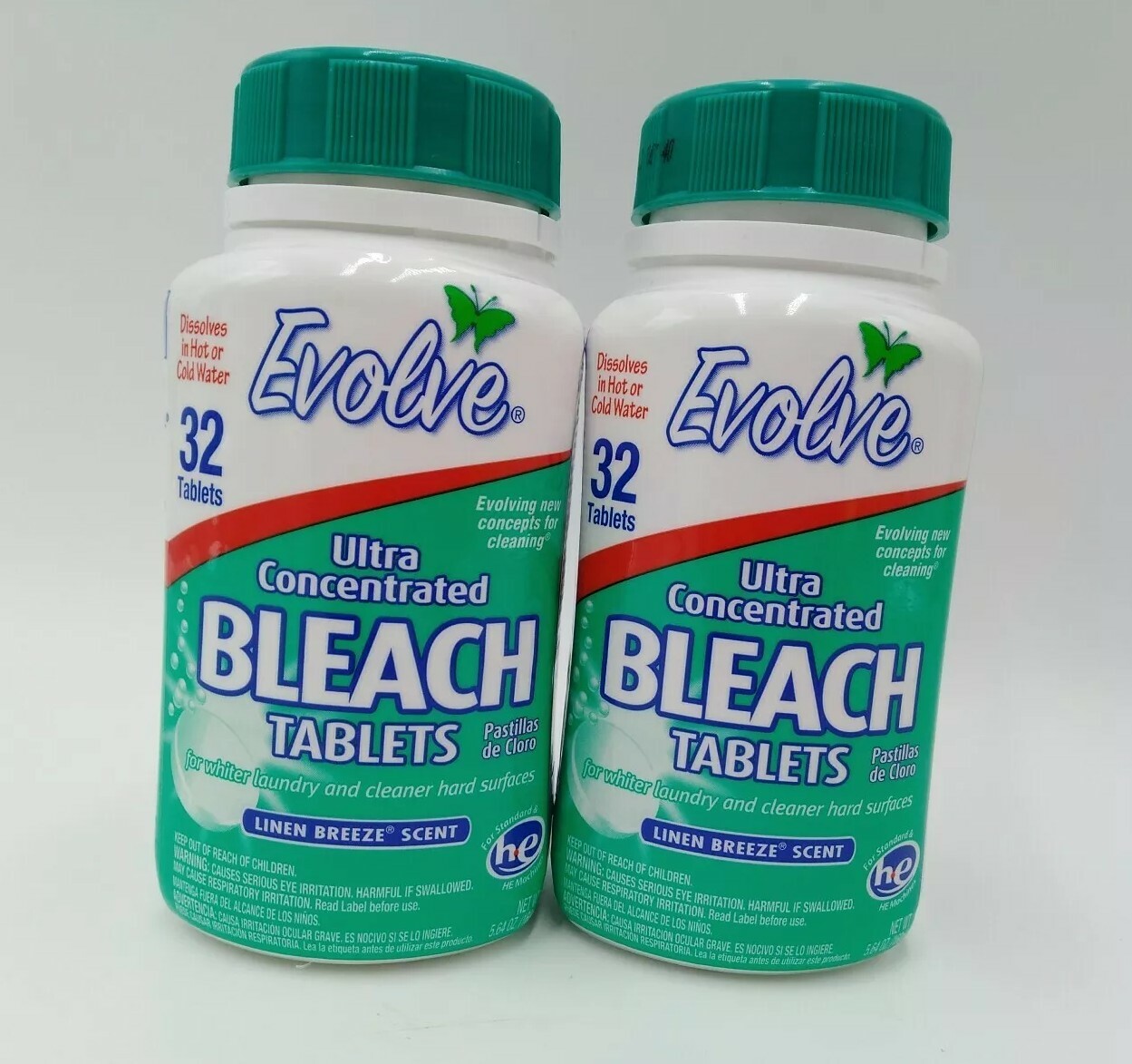 Evolve Linen Breeze Scent Bleach Tablets 2 Ultra Concentrated