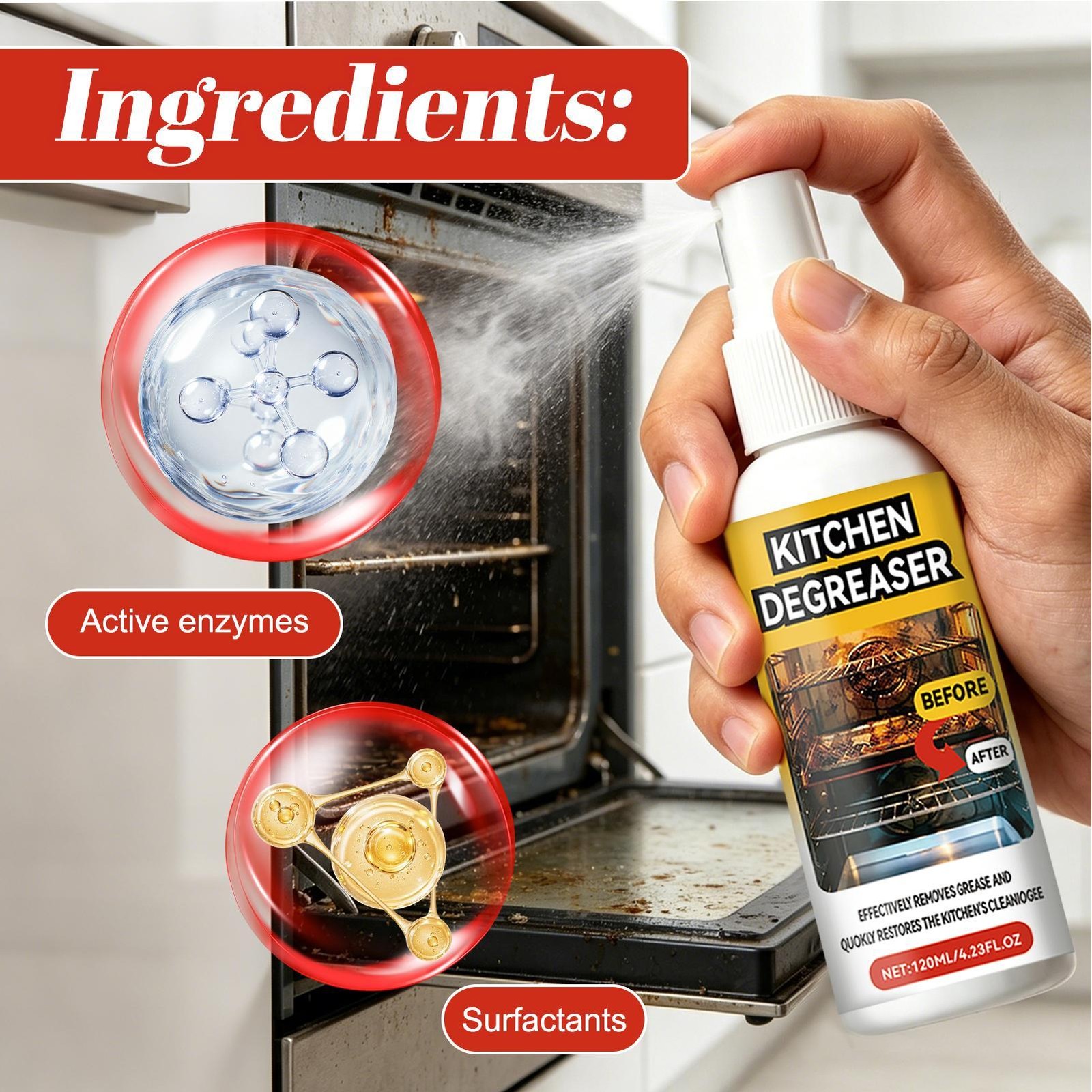 BBQ Degreaser Spray Cleaner for Outdoor Grills & Smokers 120ml