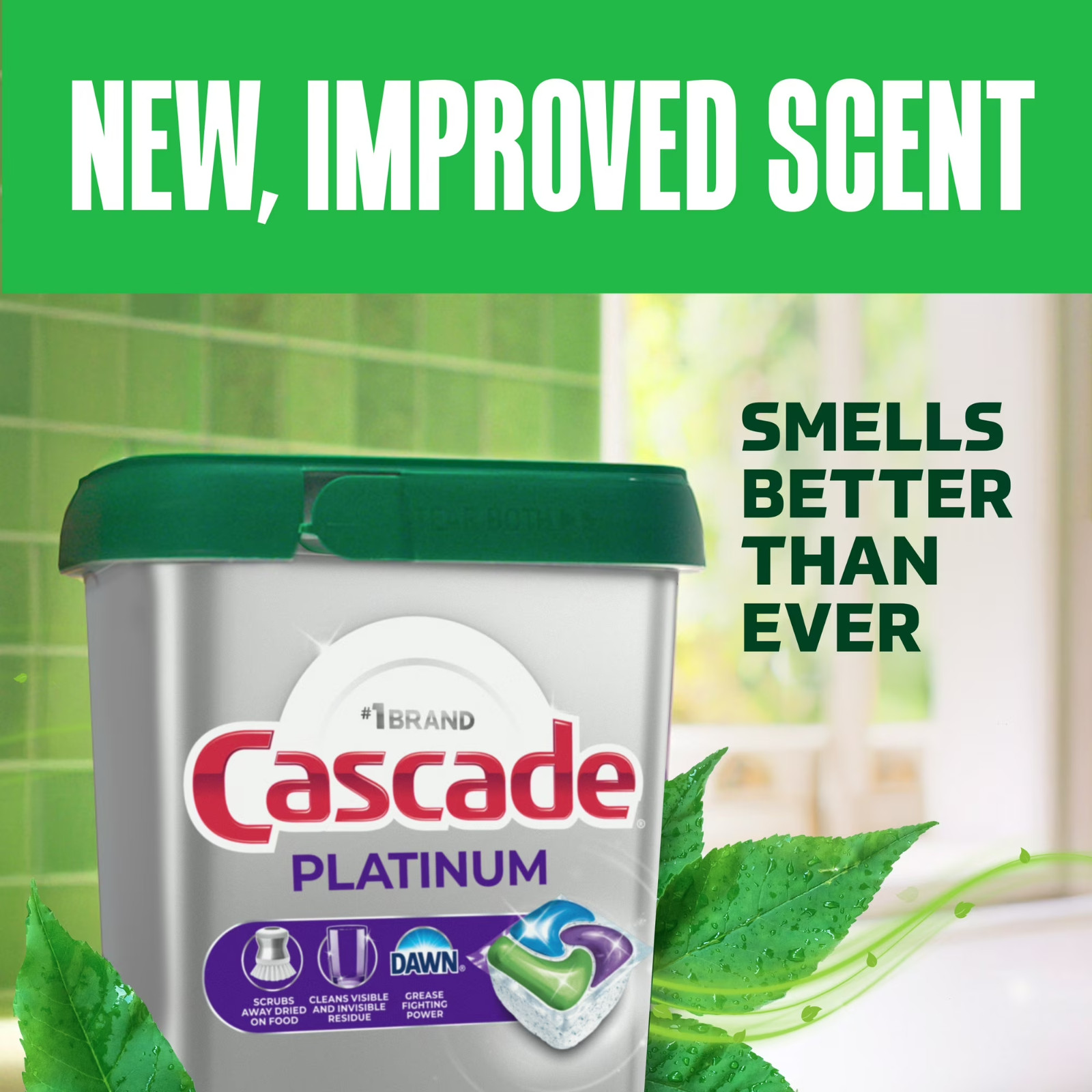 Cascade Platinum Dishwasher Pods, Dishwasher Detergent Soap Tabs, Fresh 71 Count