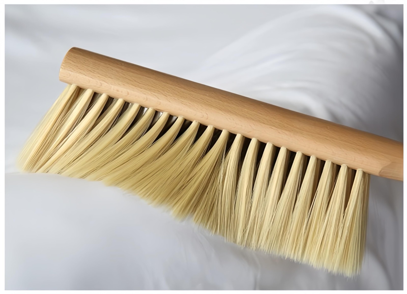 Counter Brush Oiled Beech Wood Handle Soft Bristle 14 Inch Long (Yellow)