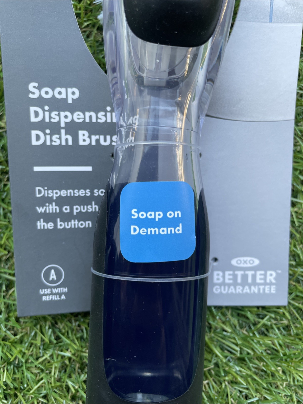 OXO Softworks Soap Dispensing Dish Cleaning Brush with A Push of The Button New