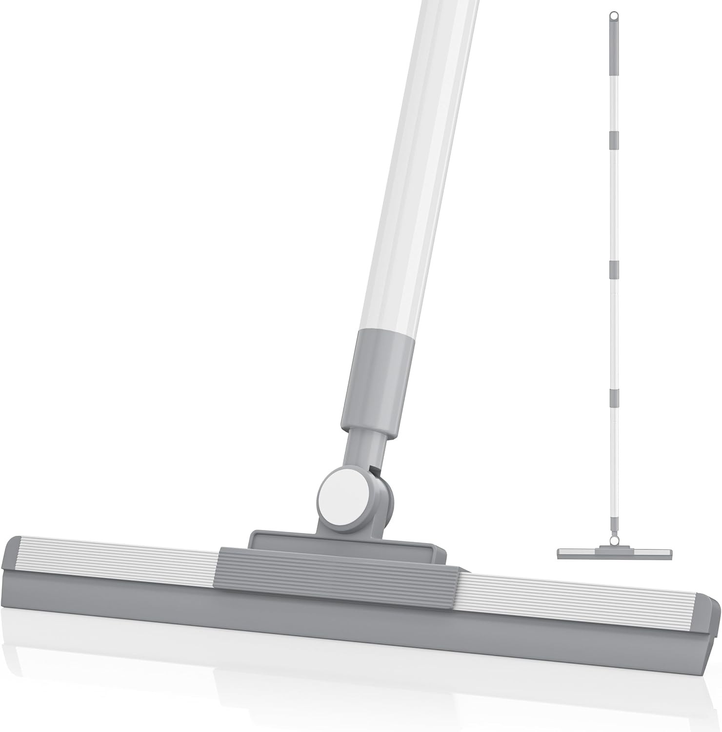 Floor Squeegee with 180° Rotating Head, Squeegee for Floor with 52” Long