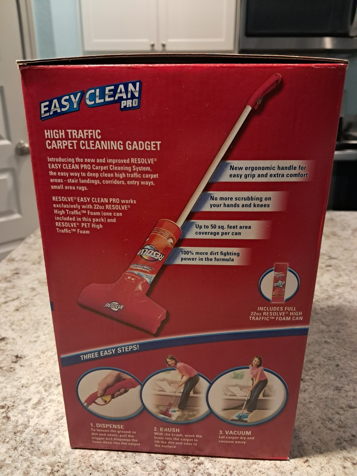Resolve Easy Clean Pro Carpet Cleaner Gadget + Foam Refill