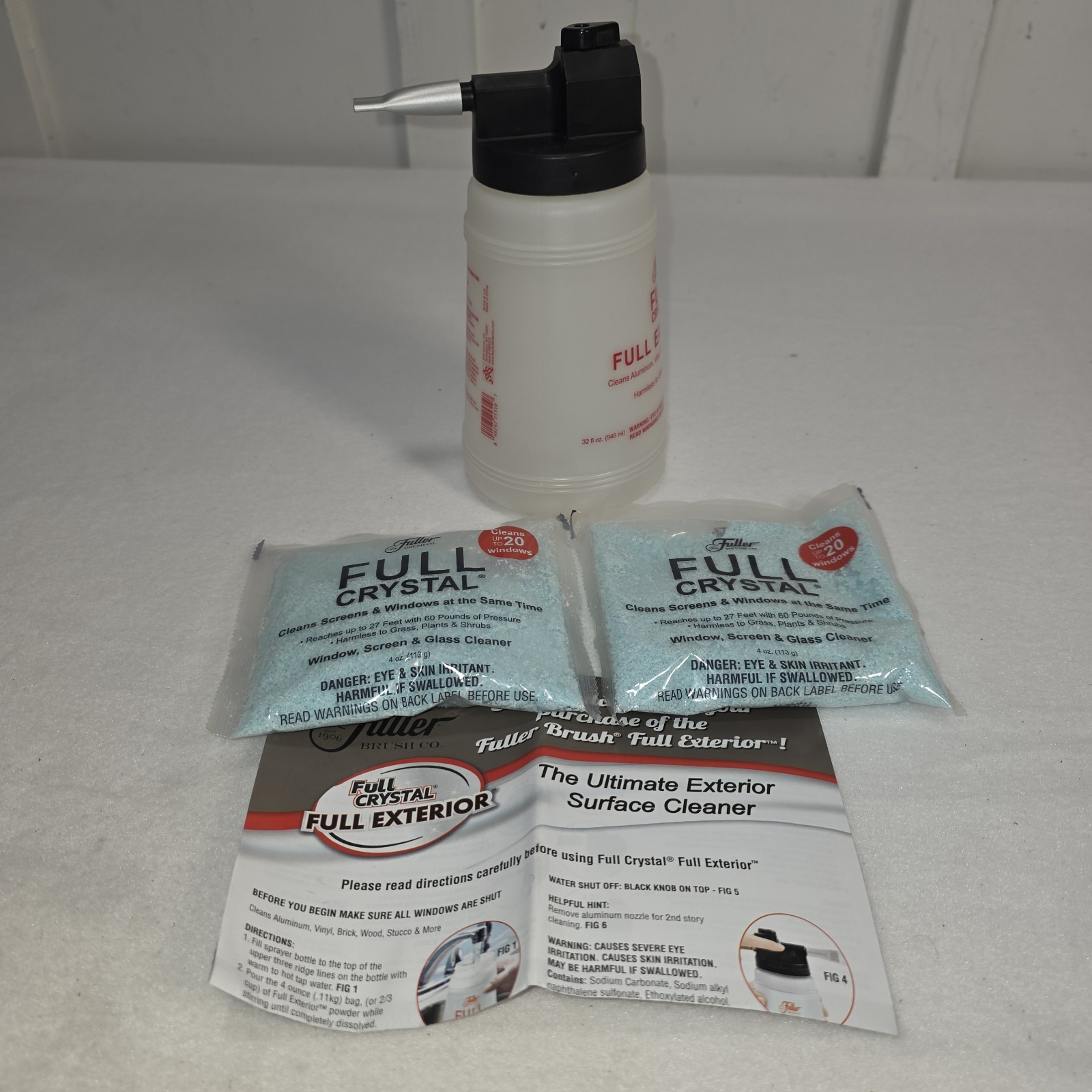 Fuller Brush Company Full Crystal Window And Glass Cleaner Refill 2 Pouches