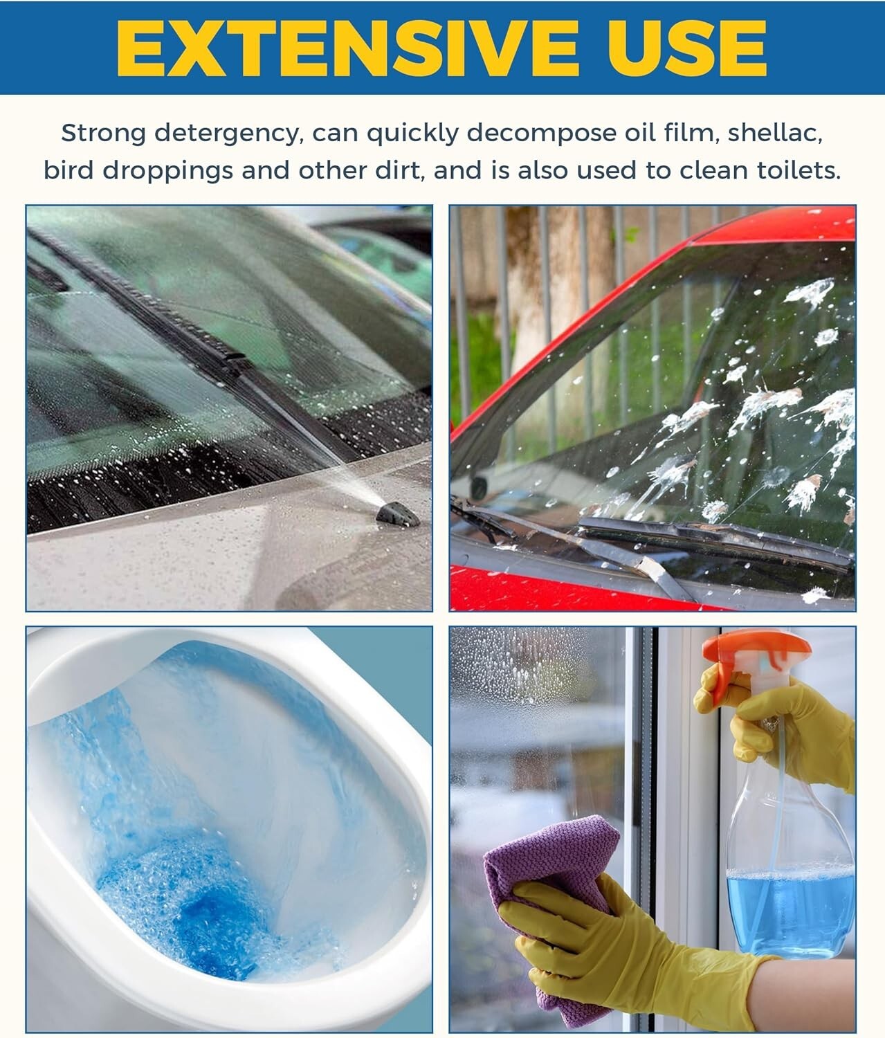 100 Piezas De Liquido Limpiaparabrisas De Automovil, Tabletas Limpias Concent…