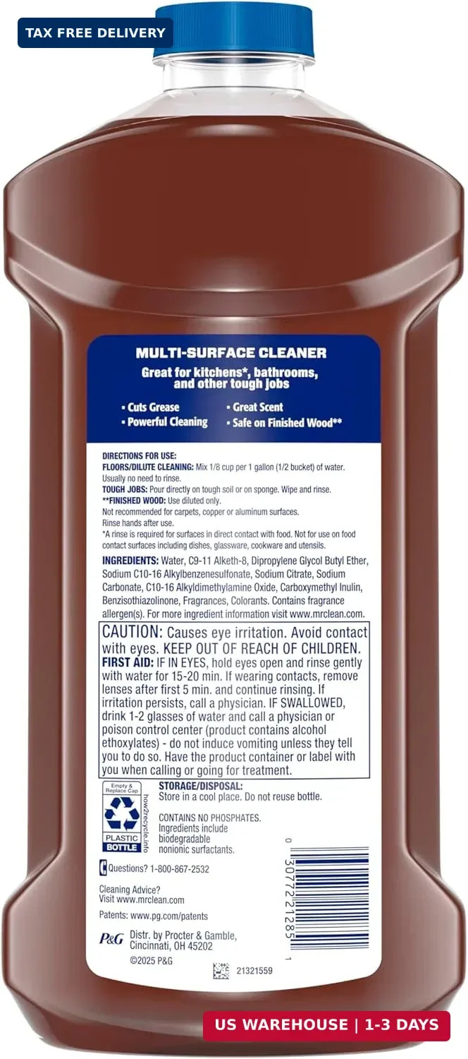 Mr. Clean All Purpose Cleaner, Cleaning Liquid, Spiced Harvest, 41oz