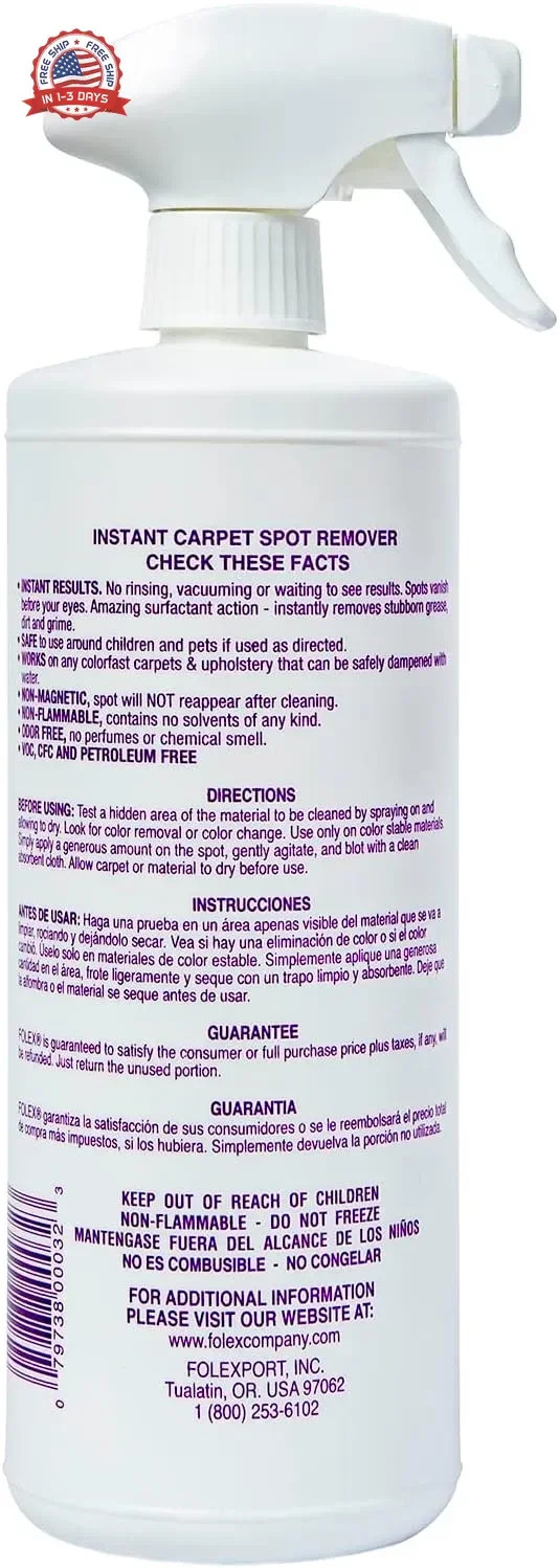 FOLEX Instant Carpet Spot Remover and Hardwood, Laminate, Tile & Floor Cleaner B