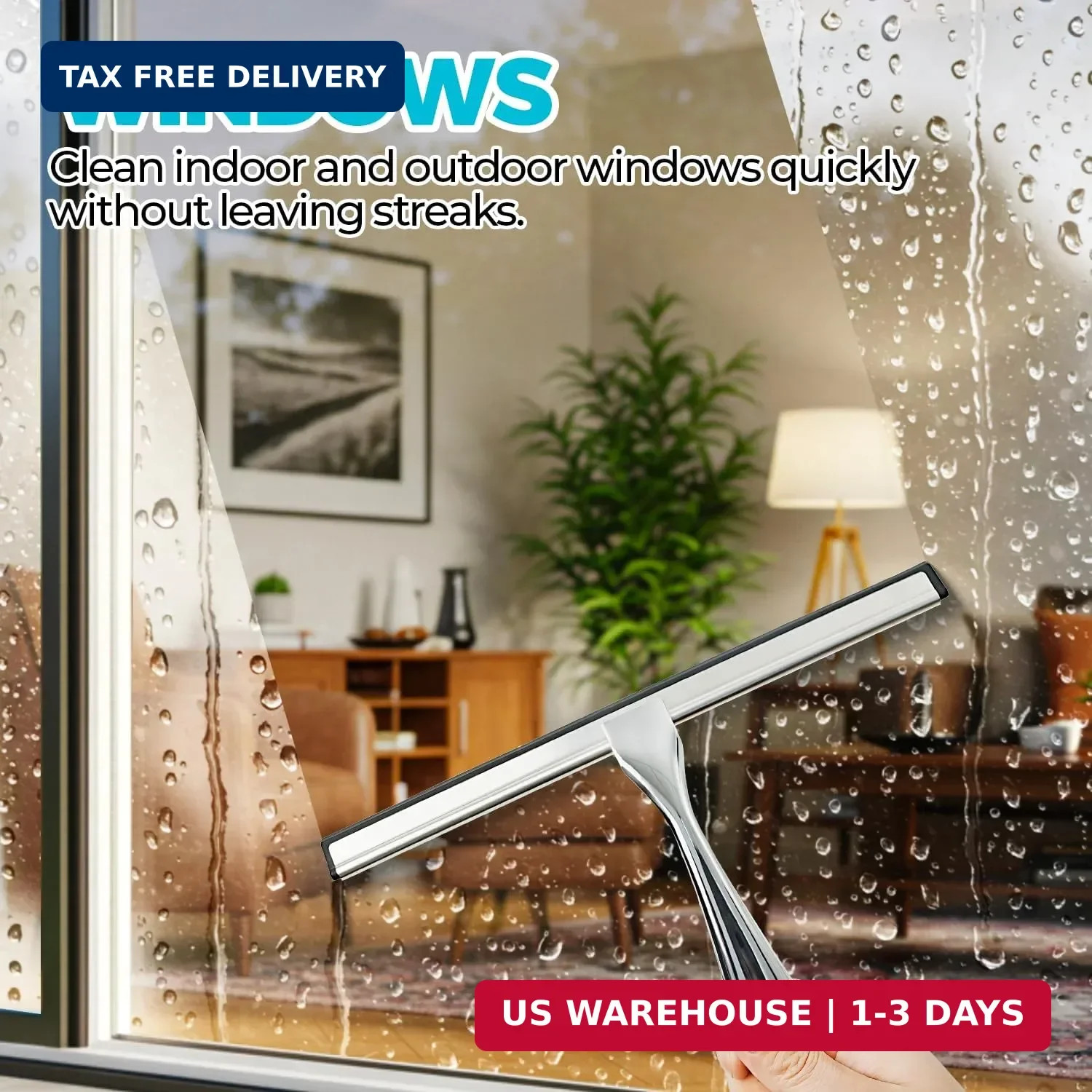 12-Inch All-Purpose Shower Squeegee for Shower Doors, Tile Shower Walls,Bathroom