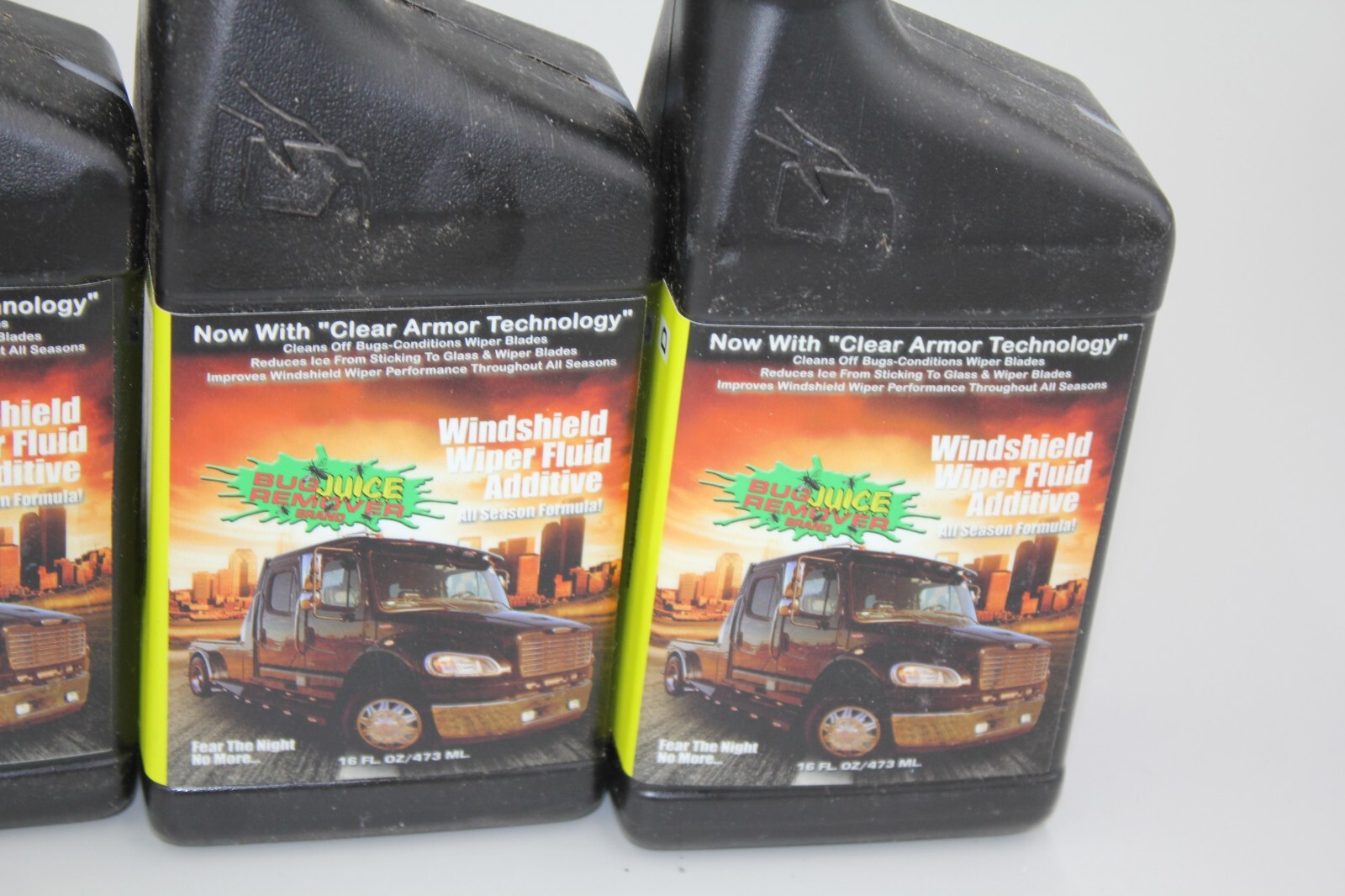 Lot of 4 (1 32oz, 3 16oz) Bug Juice Remover Windshield Wiper Addititive Bottles
