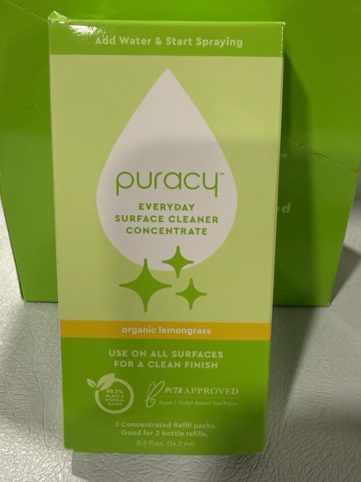 12 Puracy Plant Based Surface Cleaner Concentrated Refill Packets
