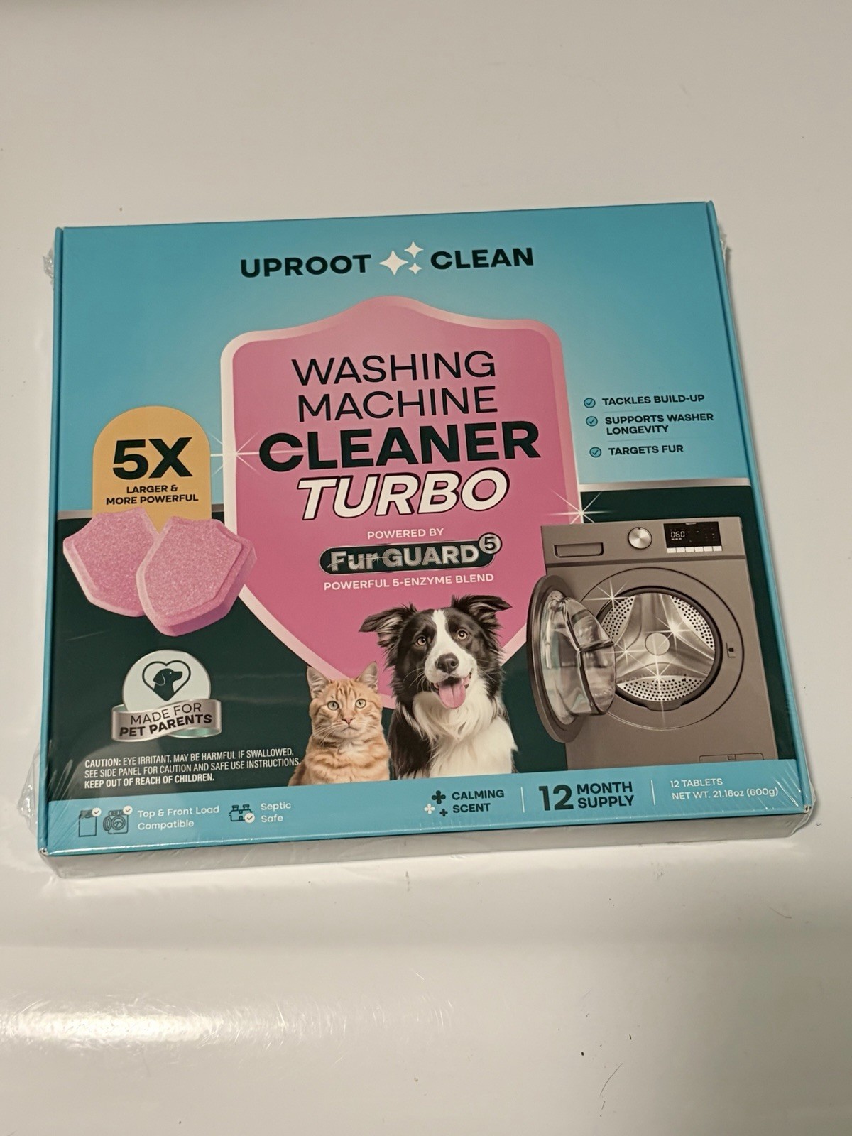 Uproot Clean Washing Machine Cleaner Tablets 12 Pack for a 12 Month Supply.