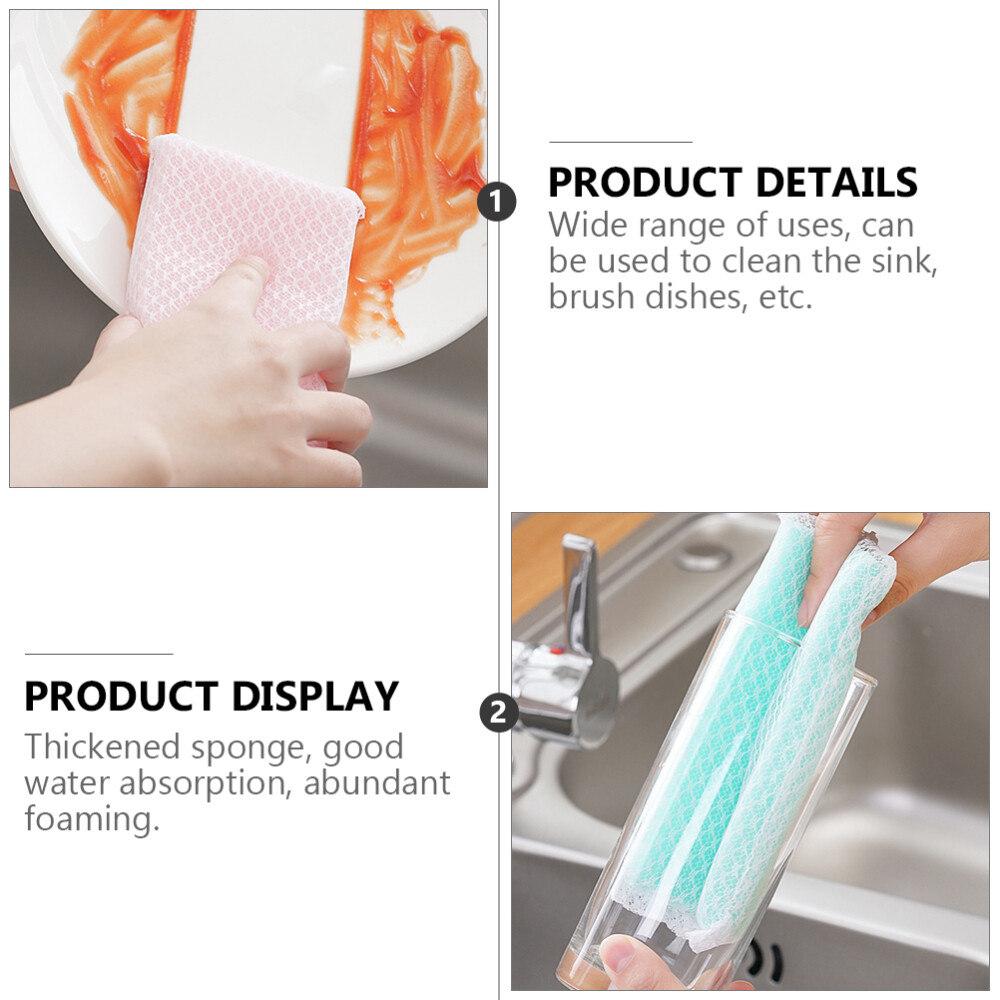 10pcs Scouring Pad Sponge Scrubber Cleaning Dishcloth Kitchen Dish Washing Cloth