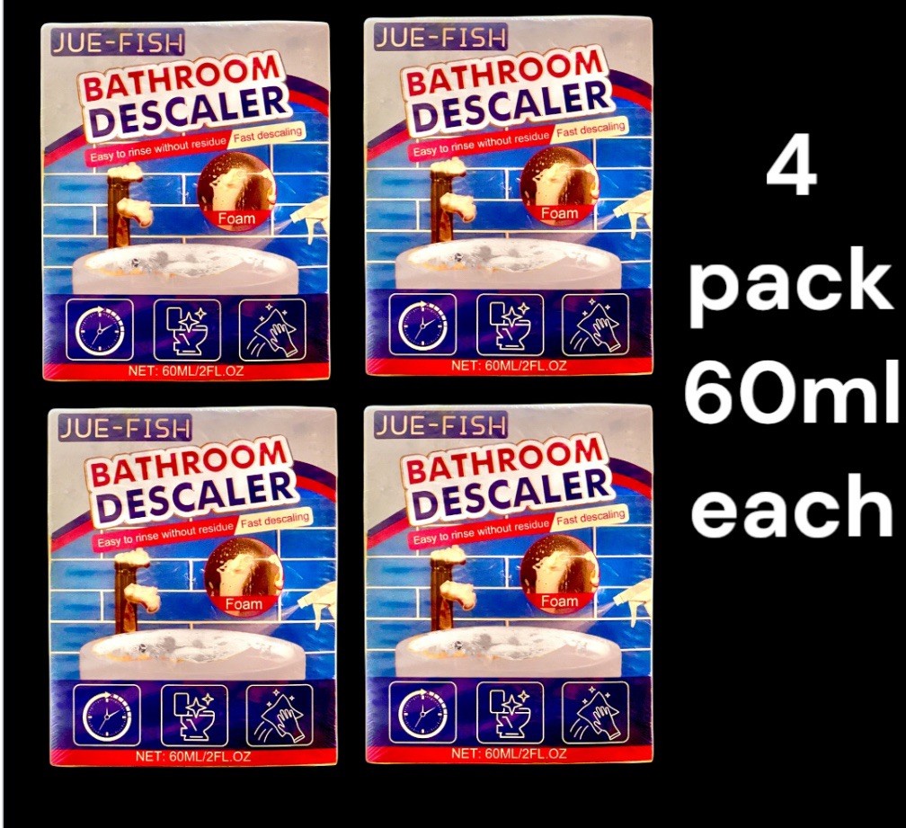4 Pack Bathroom Fast Descaler Stubborn Stains Cleaner Spray No Residue 60ml Each